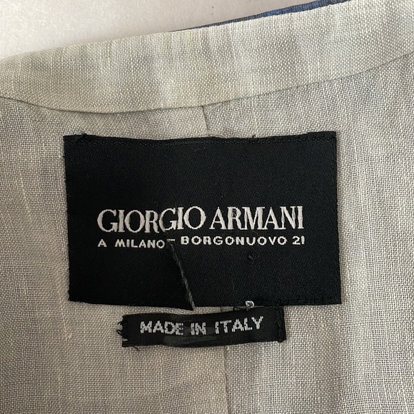 Giorgio Armani Cotton and linen shirt blazer - Picture 10 of 10